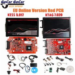 NONE Online KESS V5.017 KTAG V7.020 4 LED 2.25 OBD2 Kit di sintonizzazione chip ECU per auto Red KESS Manager Kit Programmatore Strumento