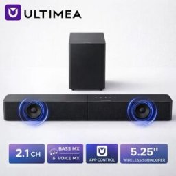 ULTIMEA Soundbar 240W 2.1ch con Subwoofer Wireless da 5.25" e Controllo App, Sistema Home Theater per Smart TV, BassMX e VoiceMX