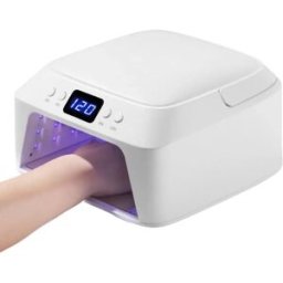 TIMISSFOX Lampada UV per unghie a 71 LED Essiccatore per unghie di grande spazio con cuscino per le mani Sensore intelligente Lampada UV professionale da 72 W per unghie Manicure Pedicure