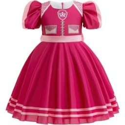 PLBBFZ Abiti da ragazza per cani da cartone animato Costume di Natale Halloween Skye Compleanno Abbigliamento per bambini Spettacolo teatrale Abito da principessa per ragazze con fiocco