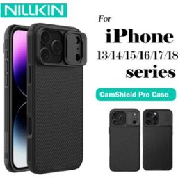 NILLKIN per iPhone 18 Pro Max 17 Pro Max 16 Pro 14 13 Series CamShield Pro Case con protezione per fotocamera, cover posteriore antiurto