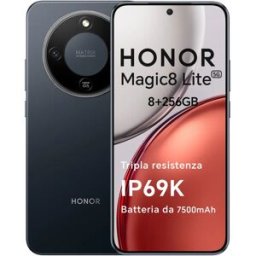 Honor Magic8 Lite Smartphone 5G, Tripla Resistenza-IP69K, 7500 mAh, Fotocamera AI 108 MP con OIS, Display AMOLED da 6.79 Pollici Cellulari, AI Intelligente, Dual SIM, NFC