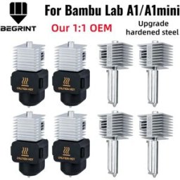 BEGRINT Per Bambu Lab A1/A1MINI Ugello in Acciaio Temprato Kit Hotend Integrato A2L Ugelli A1 ad Alta Precisione Identici all'Originale Alta Qualità