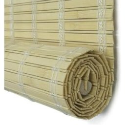 NONE Tenda a Rullo in Bambù Naturale Beige –MIGLIORATA- Tenda Romana Ecologica con Kit di Installazione Incluso – 14 Misure Disponibili per Finestra, Porta o Terrazza