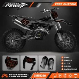 POWERZONE Kit adesivi decalcomanie grafiche personalizzate per KTM EXC EXC-F 2020 2021 2022 2023 SX SXF 2019 2020 2021 2022 47