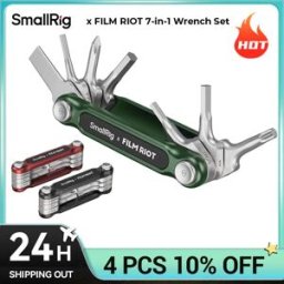 SmallRig Kit cacciavite pieghevole x FILM RIOT Set di chiavi pieghevoli 7 in 1 con kit universale in metallo con posizionamento ad angolo multiplo 4812
