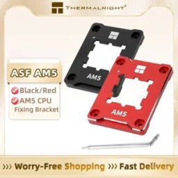 Thermalright ASF AM5 CPU Telaio correttore di flessione Nero/Rosso Dispositivo di fissaggio AMD Staffa anti-piega Piastra di pressatura in alluminio CNC