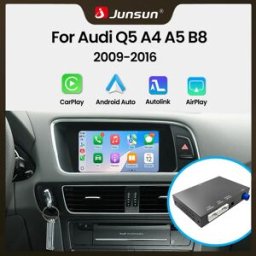 Junsun Modulo Decoder Wireless CarPlay Android Auto per Audi A4 A4L B8 A5 Q5 Q5L MMI 3G 2009-2016 con AirPlay Mirror Link e Navigazione GPS
