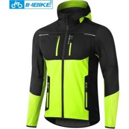INBIKE Giacca a vento da uomo invernale Calda giacca da ciclismo in pile polare con tasche Giacca da bicicletta impermeabile Abbigliamento per uomo