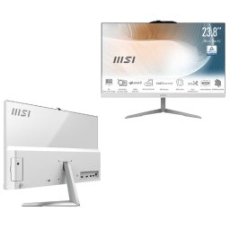 Lcd Pc MSI Modern AM242 1M All in One lcd ips 23.8" Full Hd cpu Intel Core 5 120U ram 16GB ssd 512GB Windows 11 Professional colore Bianco