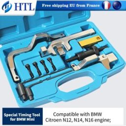 HTL Kit di Attrezzi per Allineamento e Regolazione Albero a Camme Compatibile con Motori Mini Cooper N12 N14 N16 1.4L 1.6L per Citroen Peugeot