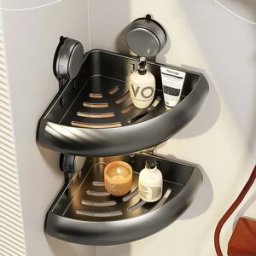 YUNJIEYA Mensola da bagno a ventosa senza trapano, montaggio a parete, bottiglia di shampoo, doccia, portaoggetti per WC, bagno in alluminio, cucina