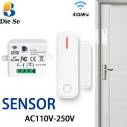 Diese Sensore di Contatto RF per Porte e Finestre, Interruttore di Apertura/Chiusura, Rilevatori AC110V 220V, Controllo Radio per Casa Intelligente per Cappe Aspiranti