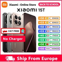 Xiaomi Versione Globale 15T 5G Smartphone Fotocamera Leica 50MP NFC 12GB RAM 256GB / 512GB ROM 6.83" AMOLED 120Hz 67W CPU MTK Dimensity 8400-Ultra Senza Caricabatterie