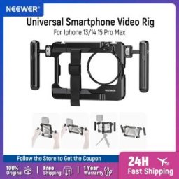NEEWER Video Rig universale per smartphone con maniglie Adattatore filtro da 67 mm per DJI Mic iPhone 14 15 Pro Max Samsung Galaxy Android