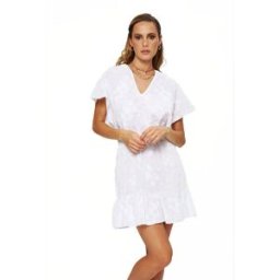 4Giveness Abito Da Spiaggia Kaftano Bianco Donna L