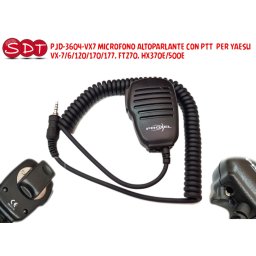 PJD-3604-VX7 MICROFONO ALTOPARLANTE CON PTT PER YAESU VX-7/6/120/170/177, FT270, HX370E/500E