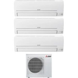 Mitsubishi 2 X Msz-Hr25vf + Msz-Hr35vf + Mxz-3ha50vf Climatizzatore Trial Split Inverter 9000 + 9000 + 12000 Btu Condizionatore Con Pompa Di Calore Classe A++/a Gas R32 (Unità Interna + Unità Esterna) - 2 X Msz-Hr25vf + Msz-Hr35vf + Mxz-3ha50vf Msz-Hr
