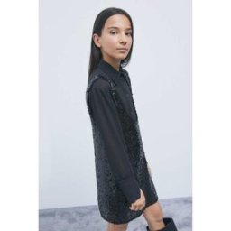 Patrizia Pepe Abito mini con paillettes nero M