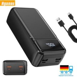 hganus Powerbank 50000mAh 22.5W Ricarica Rapida Batteria Esterna di Grande Capacità Batteria Extra Grande Ricaricabile Stazione di Ricarica Rapida per iPhone Xiaomi Samsung iPad