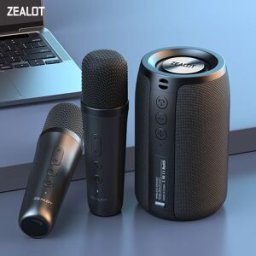 ZEALOT -S32 Macchina per Karaoke Altoparlante Bluetooth Portatile con 1-2 Microfoni Wireless Bluetooth 5.3 Regalo per Canto Familiare