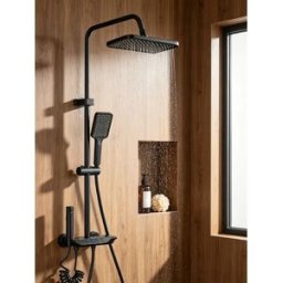 quyanre Sistema doccia a 4 vie con doccia a pioggia, rubinetto bidet e miscelatore acqua calda e fredda per kit doccia bagno