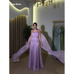 MCDV Abiti da Sera Eleganti Personalizzati Lena per Donna, Vestiti di Lusso per Occasioni Speciali, Abito da Cerimonia Viola Brillante con Strass