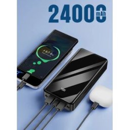 hganus Powerbank Portatile da 24000mAh, Ricarica Rapida 22.5W con Lampada LED, Batteria Esterna USB Tipo C per iPhone 17 e Xiaomi