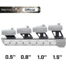 Vector Optics Ottica vettoriale Punto rosso Riser Rail Mount 0,5" 0,83" 1,0" 1,5" Cantilever Picatinny Weaver 21 m Adatto a Maverick e Scrapper