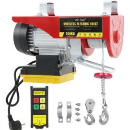 Other Paranco Elettrico 220V con Telecomando Wireless, Capacità 200-1000kg, Cavo in Acciaio da 12m, Fune Singola/Doppia, Interruttore di Fine Corsa, Pulsante di Arresto di Emergenza per Sollevamento Carichi