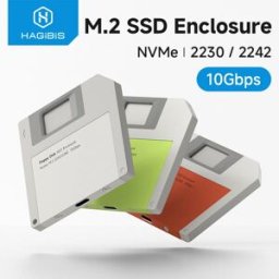 Hagibis 2230 M.2 NVMe SSD Custodia USB 3.2 Gen 2 a PCI-E M.2 SSD Custodia 2242 Floppy Disk SSD esterno per laptop iPhone 17 Pro