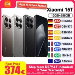 Xiaomi 15T 5G Smartphone Versione Globale Corpo Sottile 7,5mm Display AMOLED 6,83" 120Hz CPU MTK Dimensity 8400-Ultra Batteria 5500mAh Tripla Fotocamera Leica Senza Caricabatterie