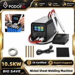 NONE Saldatrice a Punti Podofo 10.5KW con Super Condensatore, Macchina per Saldatura a Punti 1750A, Saldatrice per Batterie al Litio, Macchina per Saldatura Fai-da-Te di Fogli di Nichel