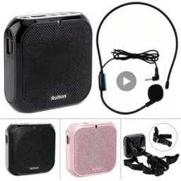 AyeBeau Headworn Microfono Altoparlante Amplificatore vocale Registratore Microfono Altoparlante Audio Mini Wired Mikrofon Mike Sound Kit batteria Auricolare