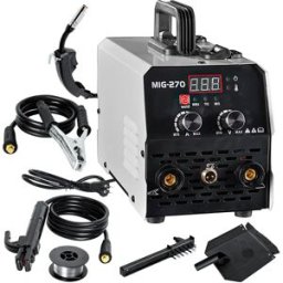 NONE Saldatrice ad Arco Digitale Inverter IGBT MMA-270 250A 220V, Macchina Portatile per Saldatura a Elettrodo DC con Display LED, Funzione Hot Start, Anti-Stick, Protezione da Surriscaldamento per