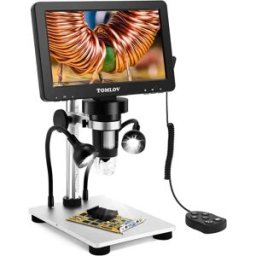 TOMLOV Microscopio Digitale 1200X 1080P per Monete, Lente d'Ingrandimento 12MP con Messa a Fuoco Ultra-Precisa, Microscopio HDMI per Riparazione PCB e Telefoni