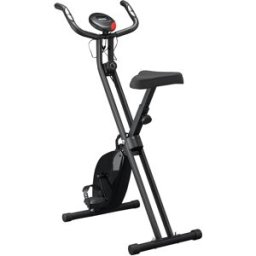Homcom cyclette da casa pieghevole cyclette da casa cyclette pieghevole cyclette allenamento Nero 41 × 86 × 112cm