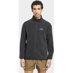 Adidas Mens Giacca Terrex Multi Essentials IN Tessuto Felpato Con Zip Integrale - Nero, nero nero Uomo taglia XL