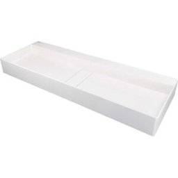 - Lavabo appoggio rett Placetas Idrostile copripiletta 400x120 mm Alabastro
