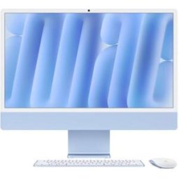 Imac 2024 24 Retina Display 4.5k All In One 23.5 Chip Apple M4 Cpu 10-Core Gpu 10 Core Ram 24gb Ssd 512gb Wi-Fi 6e-Gigabit Italia Lan Blu