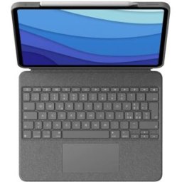 Logitech Combo Touch Apple Ipad Pro 12.9 Custodia Con Tastiera Qwerty Apple Smart Connector Grigio