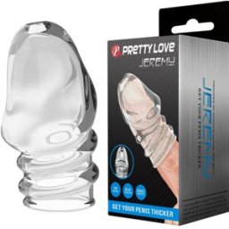PRETTY LOVE MALE Guaina Fallica Ritardante Pretty Love Jeremy — TPR Trasparente