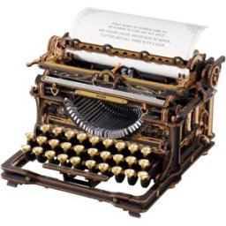 Robotime Kit Modello Vintage , Macchina da Scrivere Meccanica, Puzzle 3D in Legno, Progetto di Costruzione, Decorazione da Scrivania Retrò, Regalo Unico, Versione Classica