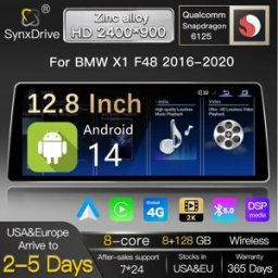 NONE Autoradio Multimediale Android 14 da 12.8" 2400*900 con Carplay Wireless e Android Auto per BMW X1 F48 X2 F49 2016-2020, Bluetooth, GPS, Stereo, Touch Screen, 4G, WiFi