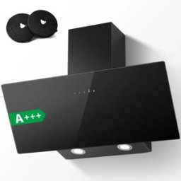 TopStrong Cappa aspirante 90cm, 450 m³/h, A+++, Touch Screen, Montaggio a parete, Ricircolo/Condotto, Silenziosa 58dB
