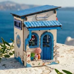 zuuton Kit Fai-da-Te per Casa delle Bambole in Miniatura, Puzzle 3D in Legno con Luci LED, Decorazione Creativa Fatta a Mano per la Casa, Regalo di Compleanno per Amici