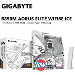 Gigabyte La nuova scheda madre GA B850M AORUS ELITE WIFI6E ICE supporta fino a processori AMD Ryzen serie 9000 con alimentazione 12+2+2 / Socket AM5