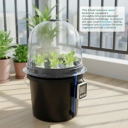 Bymaocar Kit Idroponico Fog Culture, Sistema di Coltivazione a Nebulizzazione a 8 Siti con Timer Ciclico, Contenitore per Giardino Interno per Piante EU