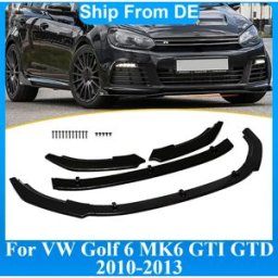 NONE Spoiler Anteriore per VW Golf 6 MK6 GTI GTD 2010-2013, Diffusore per Paraurti Anteriore, Kit Carrozzeria Auto Tuning