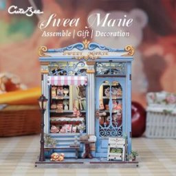 CUTEBEE Kit Originale per Book Nook, Casa delle Bambole Fai-da-Te, Inserto per Libreria, Modello in Miniatura Sweet Marie, Regalo di Compleanno per la Famiglia